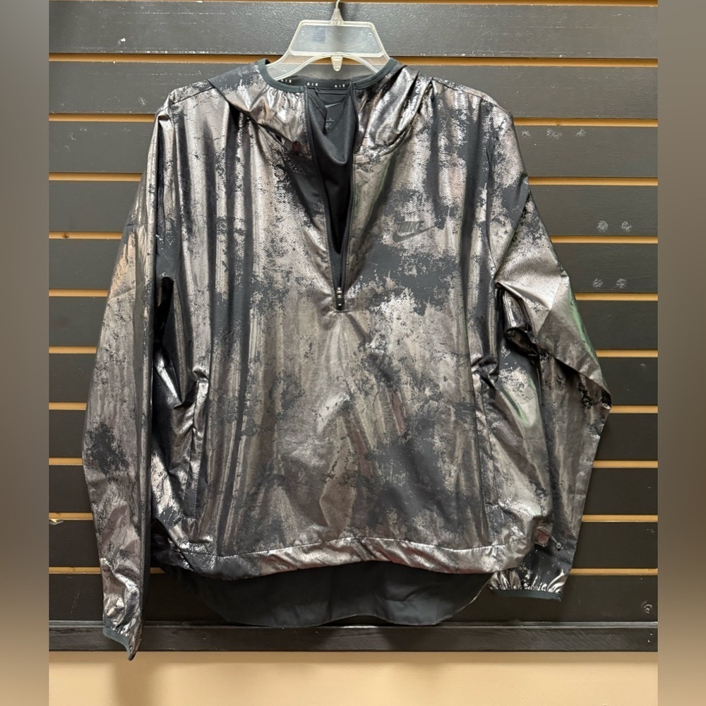 Nike Black Windbreaker Jacket Lightweight Hooded